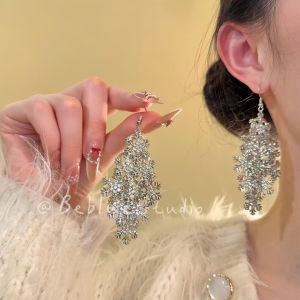 Elegant Snowflake Ear Studs Womens Luxury Earrings Autumn Winter Fashion Jewelry Birthday Accessory Elegant Stylish Trendy