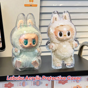 Labubu Transparent Acrylic Protective Case Organizer Doll Shell Accessories Storage Box
