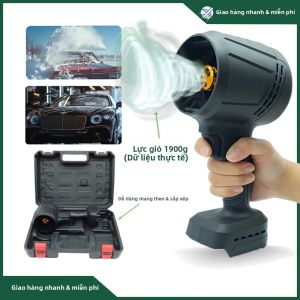 Quạt Thổi Khí Turbo Jet 1900g Động Cơ Không Chổi Than Mạnh Mẽ Dùng Để Sấy Khô Xe Loại Bỏ Lá Và Tuyết Tương Thích Với Pin Makita 18V 21V