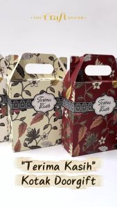 The Craft Decor 10pcs Terima Kasih Gift Paper Box With Handle | Goodies Souvenir Packing Box | Doorgift | Kotak Bahulu