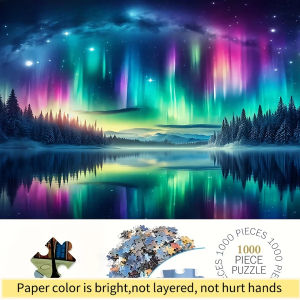 1 Box of Northern Lights Scene Puzzle 500/1000/1200/2000PCS Puzzle Leisure DIY Lovers Suitable for Living Room Study