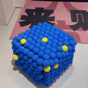 Klein Blue Ball Milk Powder Can DIY Material Package Waste Utilization Foam Ball Soft Package Baby Shoe Changing Stool