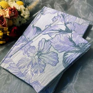 Hebens Purple Larkspur Romantic Notebook A5 Lockstitch Binding Fabric Cover Girls Diary Notebook Bullet Journal Planner