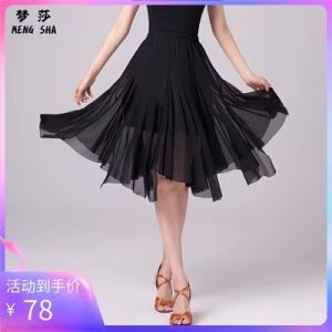 Latin Dance Autumn High-End Mesh Modern Cha Cha Professional Competition Female Adult Skirt