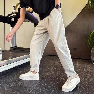 Quần Dài Thường Ngày Mùa Hè Mỏng Rộng Rãi Nhanh Khô Quần Dài Nam Ống Rộng Thoải Mái Thoáng Khí Phong Cách Đường Phố