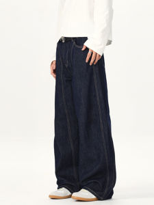 กางเกงยีนส์ทรงหลวมสไตล์อเมริกันย้อนยุค กางเกงขายาวทรงหลวมสำหรับผู้ชาย แบรนด์ดัง ทรงหลวม สไตล์ไฮเอนด์ กางเกงยีนส์ทรงสลิมฟิตสำหรับผู้ชาย