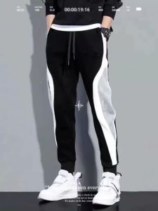 #047# L-5XL # กางเกงขายาวผู้ชายแฟชั่น กางเกงลำลองทรงขา จั้มรุ่นใหม่สไตล์เกาหลีผ้ายืดใส่สบายผ้าระบายอากาส ใหญ่รสชาติ