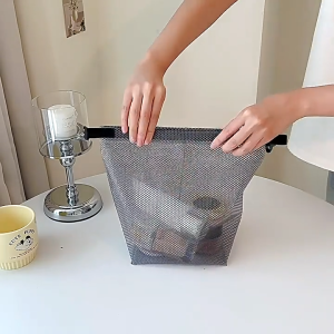 1 PC Large Capacity Waterproof Storage Bag Outdoor Fitness Handheld Buckle Design Wash Bag Large Opening Handbag