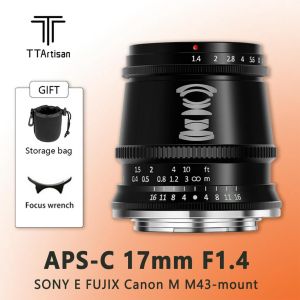 TTartisan 17มม. F1.4 APS-C มุมกว้างที่กำหนดเลนส์สำหรับ Sony E-ภูเขาฟูจิ X-Mount M4/3กล้อง A6600 A6500 A6300 X-T30 X-T3