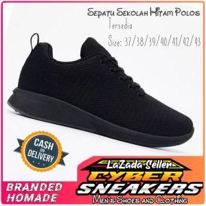 SEPATU Sneakers Full hitam / Sepatu Wanita /pria Sepatu Sneakers Cewek /sepatu cantik/sepatu sekolah/sepatu olahraga/sepatu wanita sneakers  model ANDOSAGA