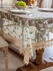 New Lace Embroidery Dustproof Tablecloth