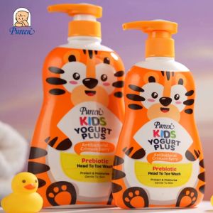 Sữa tắm gội toàn thân Pureen Kids Prebiotic sữa chua hương việt quất đỏ - Cân bằng pH da - 400ml/700ml