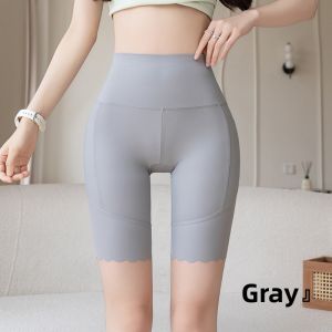 miiow | Ice Silk Shark Pants High Waist Short Shorts No Roll Edge Seamless High Rise Bottoms Underwear Free Safety Pants Cat Person