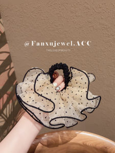 FANXU | Dây Đeo Tóc Chất Liệu Voan Chấm Bi Bền