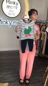 Bộ dài tay thun lạnh Minky Mom cho bé trai bé gái 7- 28 kg VTD-SI01