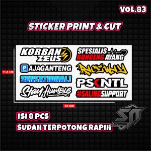 Paket Sticker Racing Vinyl & Print & Cut Stiker Motor Sticker VIRAL 82-85