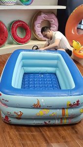 120CM Inflatable Swimming Pool For Kids Rectangular Float Swimming Ring for Child