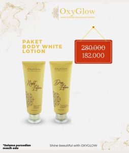 Oxyglow Body Whitening Lotion Handbody Siang Malam Mencerahkan Kulit Badan Melindungi Kulit dari Matahari
