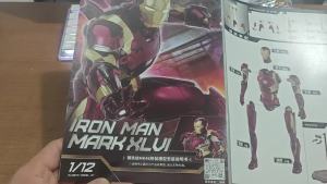 Fondjoy | Marvel Iron Man MK46 Assembled Model Fondjoy Action Figure 1/12 ABS Joint Movable Toys Desktop Decorations Boy Christmas Gifts