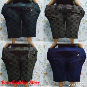 4XL | Celana Pendek Super Jumbo Berbagai Motif Premium | Celana Kulot Ukuran Besar Muat BB 100kg