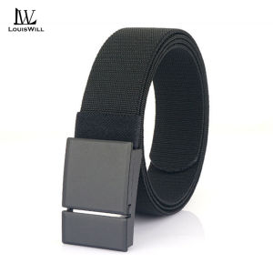 LouisWill Fashion Mens Belts Durable Nylon Belt Trendy Leisure Waist Belts 120cm Adjustable Length Scratch Resistant Belts for Men Vintage Jeans Belt for Men