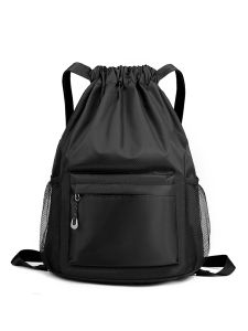 Outdoor Waterproof Drawstring Backpack Durable Fitness Sports Bag Basketball Training Institution Bookbag Youth Travel Pack
