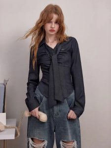 unifree | Áo Blouse Phong Cách Vintage Ôm Dáng