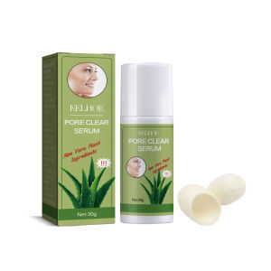 Eelhoe เซรั่มใสรูขุมขนว่านหางจระเข้ปรับปรุงสิวหัวดำนุ่มชุ่มชื้นการดูแลผิวนุ่มลึก30กรัม