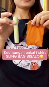 BSL - 126 Kaos Kantong tas pria wanita motif "SLIMBAG" Bahan katun combed Digital Printing Kaos Distro Combed Atas Printing - pakaian wanita - pakaian pria - baju wanita - baju pria - atasan wanita pria - kaos oversize - kaos hitam