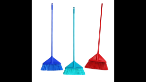 Waste Broom with Metal Handle Assorted Colors