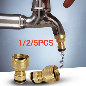 5/2/1pcs Kitchen Universal Faucet Adapter Brass Faucet Connector Mixer Hose Adaptor Basin Fitting Car Wash Watering Garden Tools