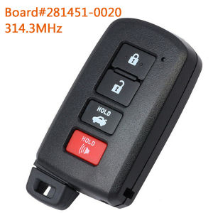 Chìa Khóa Điều Khiển Từ Xa Toyota Camry 2011-2020 Mã 281451-0020 Tương Thích Với Avalon Corolla HYQ14FBA Mã Phụ Tùng OEM 89904-06140