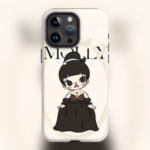 Molly Princess Fashion Toy New 16Plus Black Dress Jasmine Compatible 15Promax  Phone Case 14 Anti-Fall Soft Shell Telephone Magnetic Absorption Magsafe