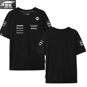Williams Racing Team Uniform 2025 Cotton Short Sleeve T-Shirt Men Women Fashion Urban Style Geometric Print round Neck Top