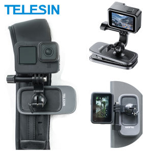 TELESIN 360° Rotation Magnetic Backpack Clip Clamp Mount for GoPro Hero 13 12 11 10 9 8 7 Insta360 DJI Action Camera Accessories