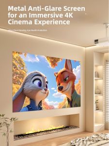 AOMADUN | No-Drilling Easy-Install Anti-Glare 4K Soft Screen Projector Screen