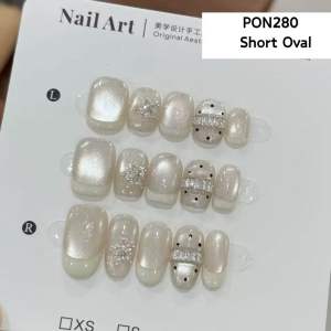 【SG Instock】 Handmade Cat’s Eye Reusable Press On Nail Fake Nail Artificial Nail