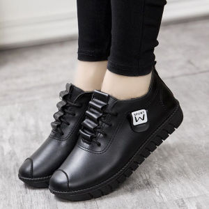 Autumn Best-Selling Non Slip Casual Womens Sports Shoes Winter New Arrival Waterproof Black Leather Shoes Womens Work Shoes Fashion