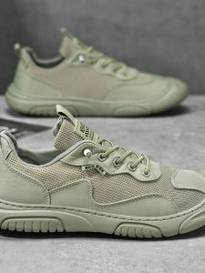 2025 New Mens Mesh Casual Shoes Summer Wear-resistant Workwear Outdoor Breathable Retro Trendy Sports Shoes round Toe