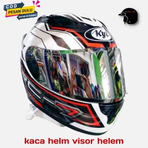 KACA HELM VISOR FLAT KYT R10/RC7 IRIDIUM RED GOLD