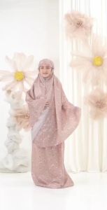 Mukena Anak Traveling Parasut Korea - ( tas mini // free hadiah anak)