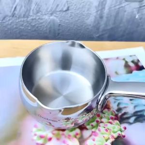 Quánh inox 10 cm quánh inox CHOCKMEN CKM323 quánh 10 cm xoong nấu bột nồi nấu đồ ăn dặm cho bé nồi bé CHOCKEM