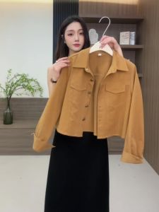 Áo Khoác Ngắn Mùa Xuân 2025 Áo Len Cardigan Hở Dài Tay Áo Khoác Ngoài Cho Nữ Váy Dây Áo Khoác Ngoài Bộ Sưu Tập Mùa Thu