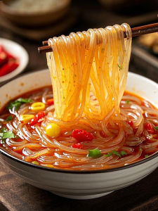 Zhangjiajie Jiutian Spicy And Sour Taro Sweet Potato Noodles Whole Box 6 Buckets Simple Packaging Non-Fried Instant Food Noodles