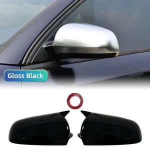 2PCS Black Side Wing Mirror Caps For Audi A3 S3 8P 05-08 A4 S4 B6 B7 8E 8H A6 S6 C6 4F Stick Covers Car exterior parts