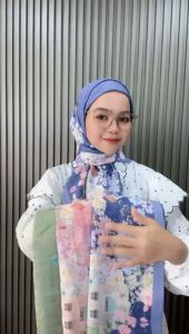 Hijab Segi Empat Voal Motif Denay Terbaru Viral