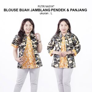 Blouse Big Size Wanita Atasan Batik Jumbo L-XL-2L-3L-4L-5L-6L-7L Model Blus Jumbo Kerja Batik / Atasan Batik Kerja Kantor Formal Bahan Katun Seragam LD 140 / Pakaian Batik Kekinian Model Terbaru / Blus Super Big Kemeja Batik Wanita