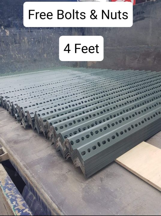 Slotted angle bar 1.5 x 1.5 x 4ft free bolts and nuts Lazada PH