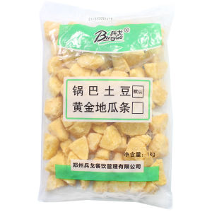 Frozen Fried Potato Crisps 1kgx10bags Coated Powdered Potato Blocks Commercially Used Snacks from Shandong China