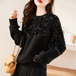 Fashion French Elegance Versatile Youthful Casual Long Sleeve Sweatshirt